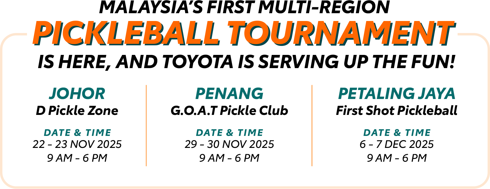Malaysia's First Multi-Region Pickleball Tournament